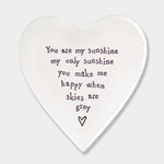 Mat Diod Porslen | Porcelain Coaster - You are my Sunshine