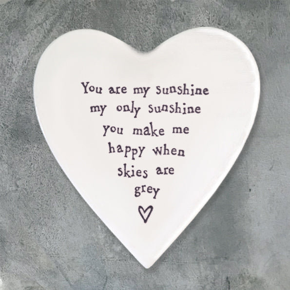 Mat Diod Porslen | Porcelain Coaster - You are my Sunshine