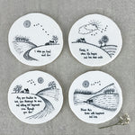 Mat Diod Porslen | Porcelain Coaster - May your troubles be less