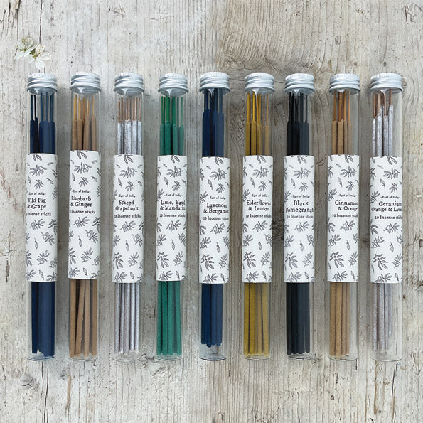 Ffyn Arogldarth | Incense Sticks - Lime, Basil & Mandarin