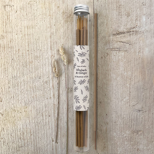 Ffyn Arogldarth | Incense Sticks - Rhubarb & Ginger