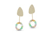 Clustdlysau Resin | Lucy Two Tone Resin Earrings - Lilac Pink Green