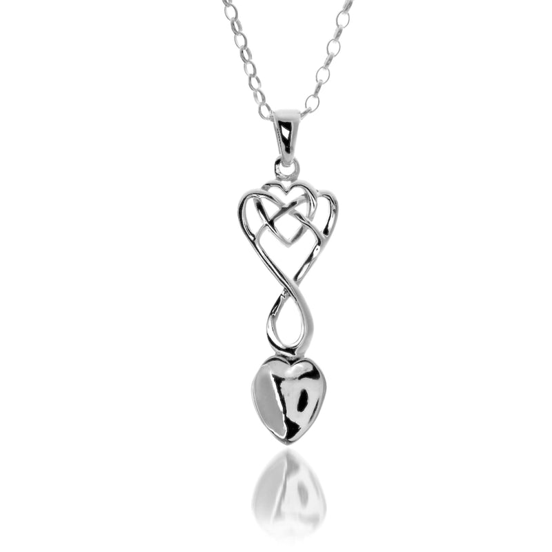 Cadwyn Llwy Garu Arian | Welsh Love Spoon Silver Necklace