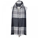 Sgarff Jane - Du a Gwyn | Jane Scarf - Black & White Check