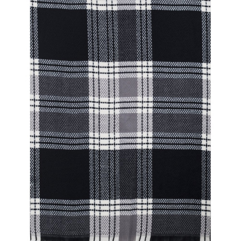 Sgarff Jane - Du a Gwyn | Jane Scarf - Black & White Check