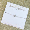 Breichled Crisial ar Gerdyn Nadolig Llawen | Carded Small Crystal Bracelet - Merry Christmas