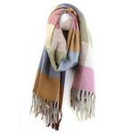 Sgarff Siec Clyd - Lliwiau Daearol | Cosy Check Scarf - Earthy Mix