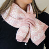 Sgarff Dolen - Pinc Meddal | Fairisle Pull Through Scarf - Pale Pink