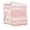 Sgarff Dolen - Pinc Meddal | Fairisle Pull Through Scarf - Pale Pink