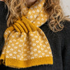 Sgarff Retro - Mwstard | Retro Scandi Pull Through Scarf - Mustard