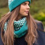 Snwd Retro - Gwyrddlas | Retro Scandi Snood - Jade