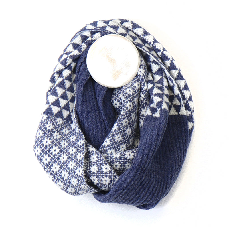 Snwd Retro - Denim Glas | Retro Scandi Snood - Denim Blue