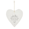 Calon Borslen | East of India Porcelain Hanging Heart – Dogs Come Into Our Home