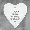 Calon Borslen | East of India Porcelain Hanging Heart – Make Good Times