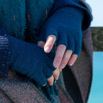 Menig Di Fysedd - Gwyrddlas | Fingerless Gloves - Teal