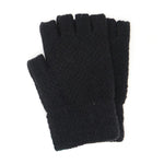 Menig Di Fysedd - Du  | Fingerless Gloves - Black