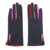 Menig Manylun Botwm - Nefi | Button Detail Gloves - Navy