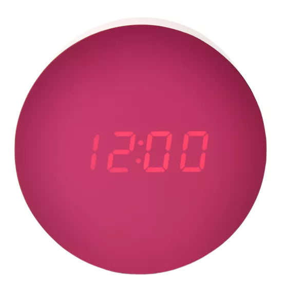 Cloc Larwm LED - Pinc | LED Alarm Clock - Pink