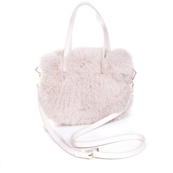 Bag Ffwr Ffug Allegra - Carreg | Allegra Faux Fur Bag - Stone