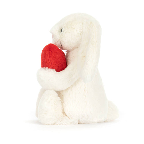 Bwni Canolig - Calon  | Jellycat Bashful Red Love Heart Bunny