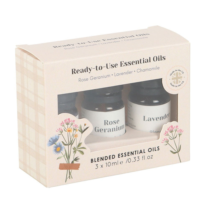 Olewau Hanfodol - Blodau Hardd | Set of 3 Blended Essential Oils - Blooming Lovely