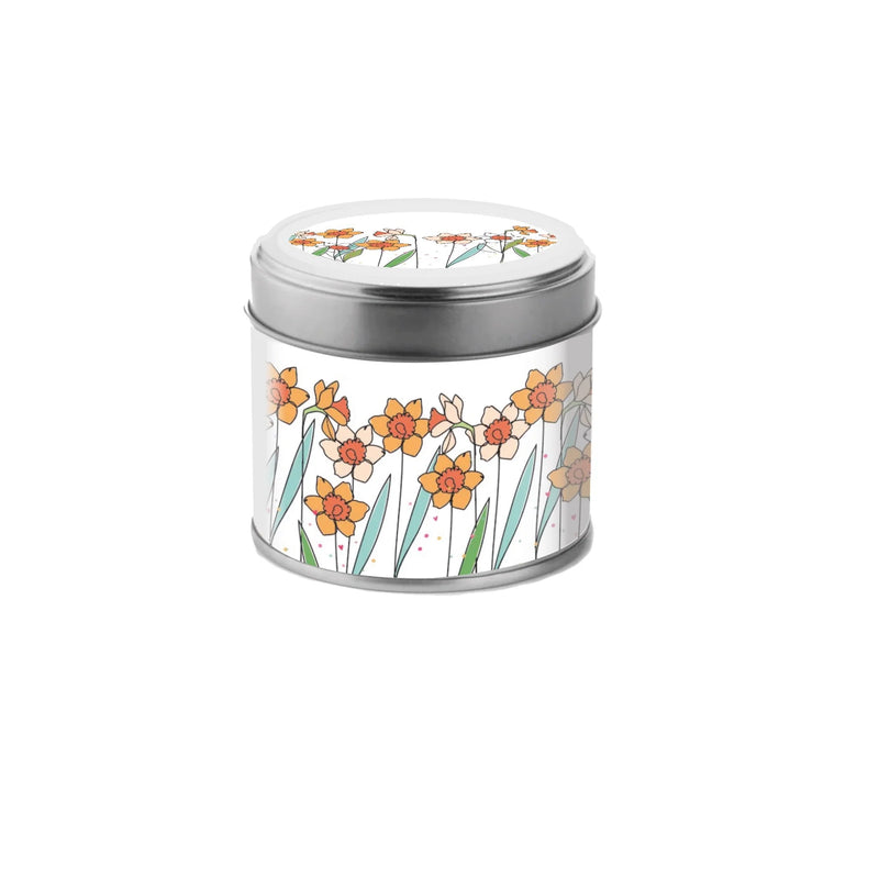 Cannwyll Bersawrus - Cennin Pedr | Fragranced Tin Candle - Daffodil