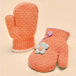 Menyg Powder Plentyn | Powder Pals Kids Mittens - Perfect Pansy Coral