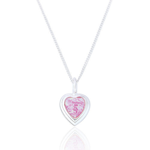 Cadwyn Arian | Sterling Silver and Pink Opal Necklace - Willow