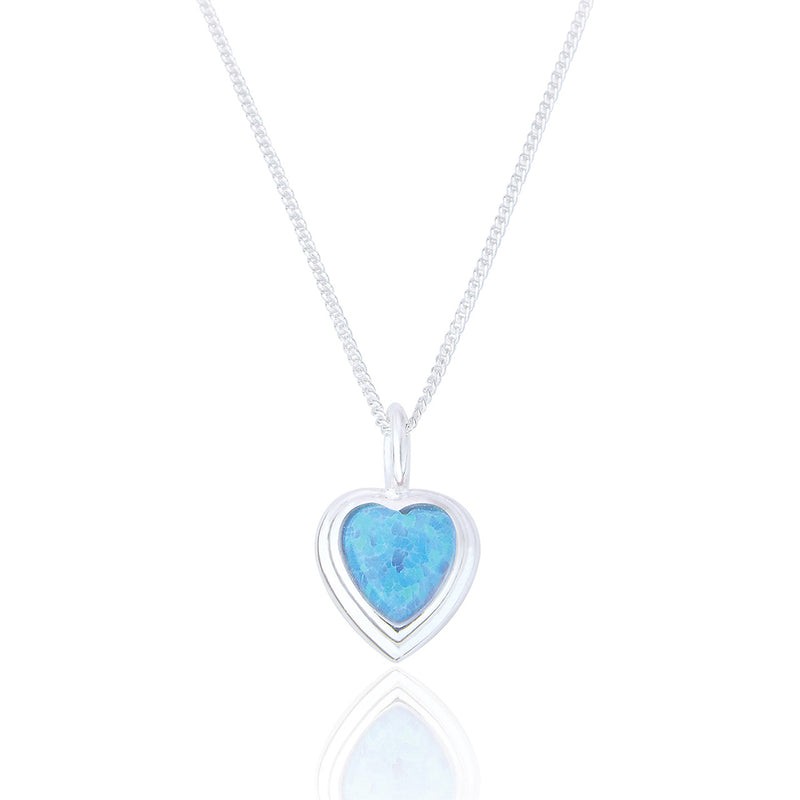 Cadwyn Arian | Sterling Silver and Blue Opal Necklace - Willow