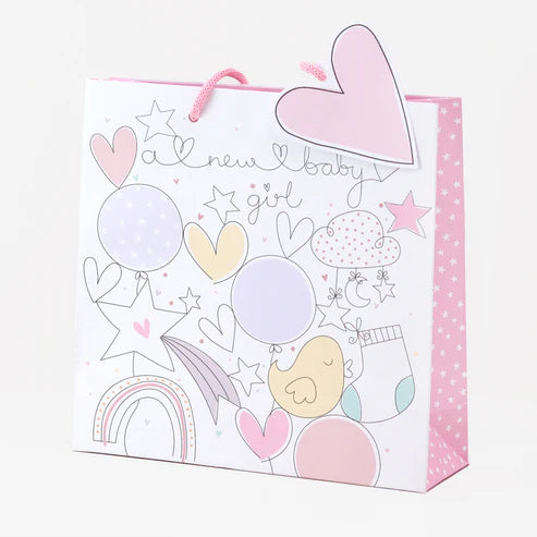 Bag Anrheg Canolig | Medium Gift Bag - New Baby Girl