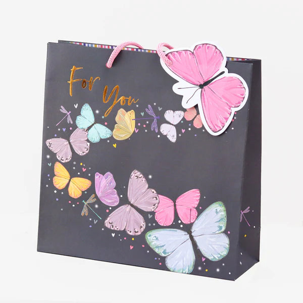 Bag Anrheg Canolig | Medium Gift Bag - Butterflies