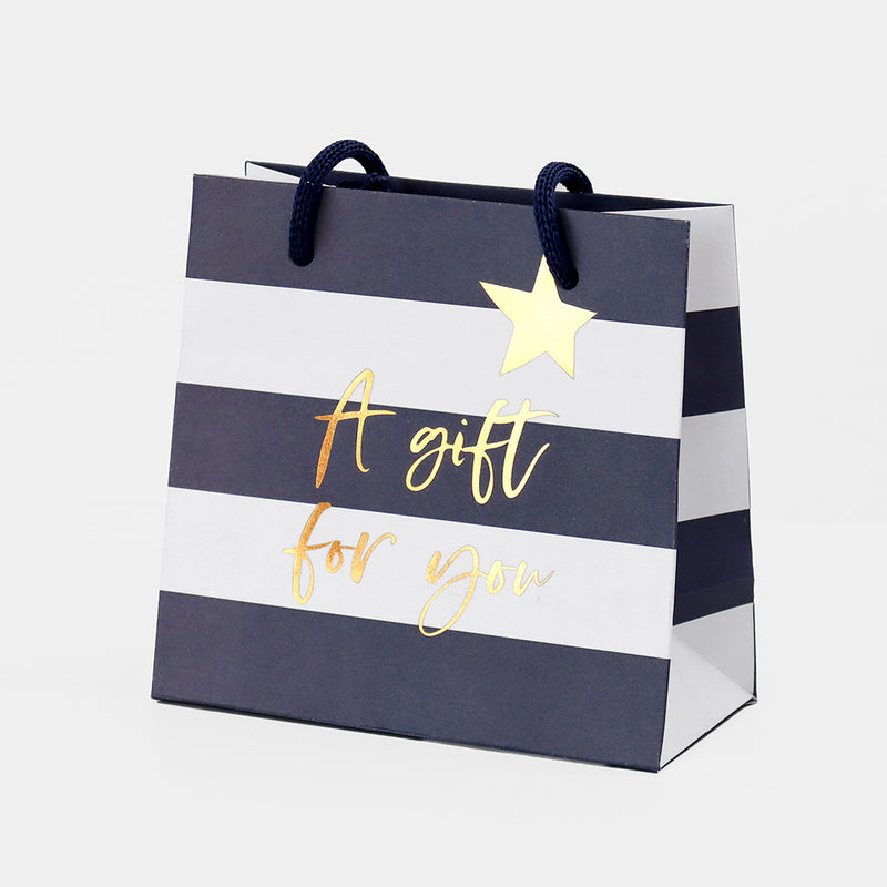 Bag Anrheg Bach | Small Gift Bag - Blue Stripe