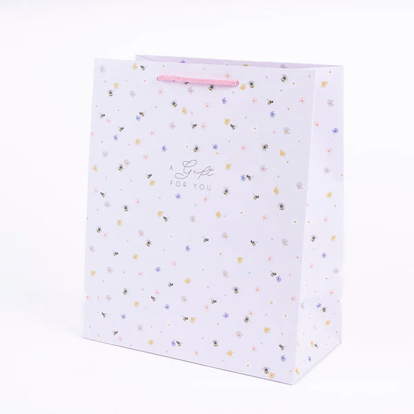 Bag Anrheg Mawr | Portrait Gift Bag - Pink Bee