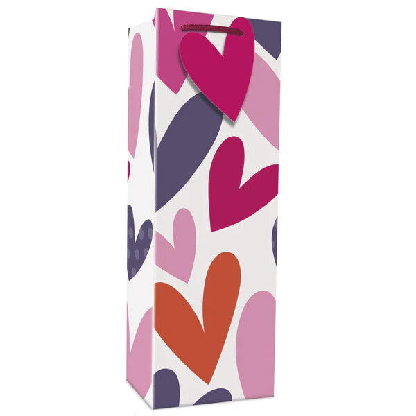 Bag Anrheg Potel | Bottle Gift Bag - Big Hearts