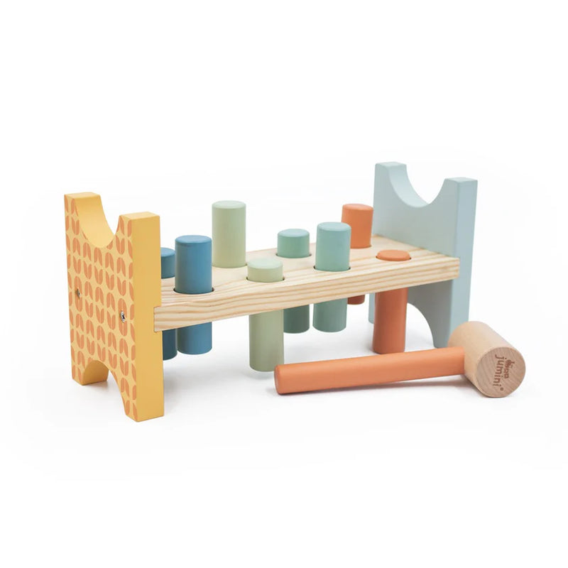 Tegan Pren Mainc a Morthwyl | Hammer Bench Wooden Toy