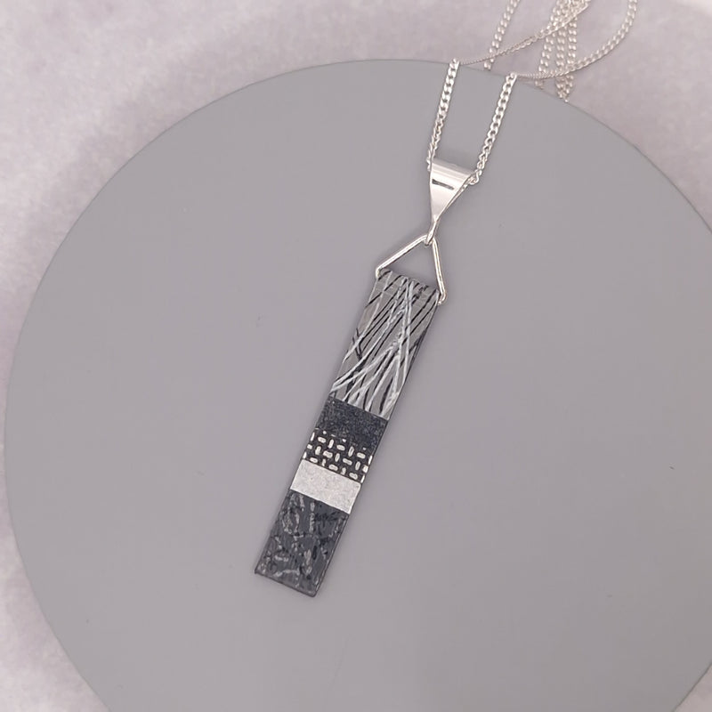 Crogdlws Hir | Long Slim Pendant by Circle & Dash - Cityscape