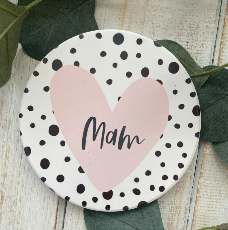 Mat Diod Dalmatian - Mam | Dalmatian Coaster - Mam