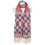 Sgarff Ellie - Oren/Piws | Ellie Scarf - Orange/Purple