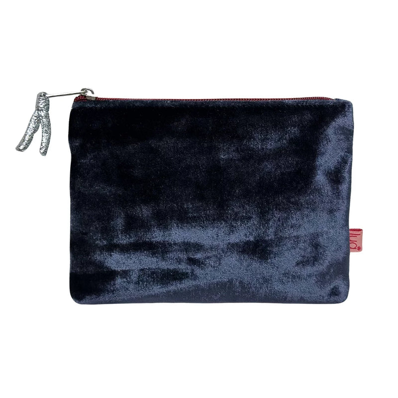 Pwrs/Bag Colur Melfed - Nefi | Velvet Purse/Makeup Bag - Navy