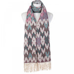 Sgarff Ellie - Pinc/Gwyrdd | Ellie Scarf - Pink/Green