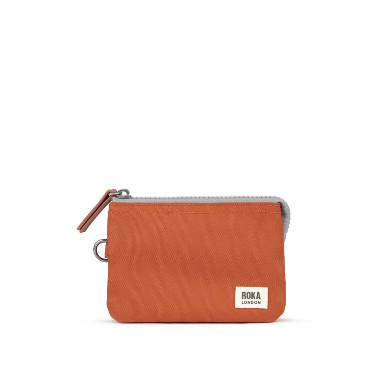 Pwrs Roka | ROKA Carnaby Small Sustainable Wallet - Pumpkin (Canvas)