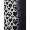 Sgarff Charlie - Du a Gwyn | Charlie Scarf - Black & White Hearts