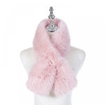 Sgarff Ffwr Ffug Allegra - Pinc | Allegra Pull Through Faux Fur Scarff - Pink