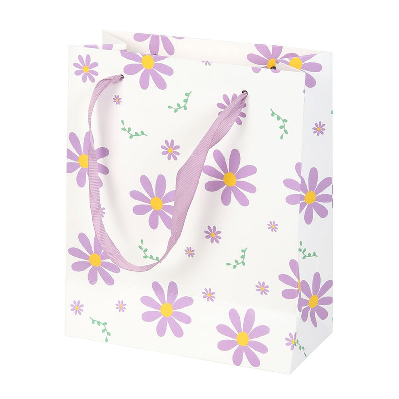 Bag Anrheg Canolig - Llygad yr Haul | Medium Gift Bag - Purple Daisy