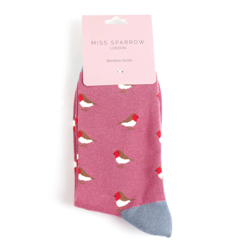 Sanau - Robin Goch | Miss Sparrow Socks - Little Robins Berry