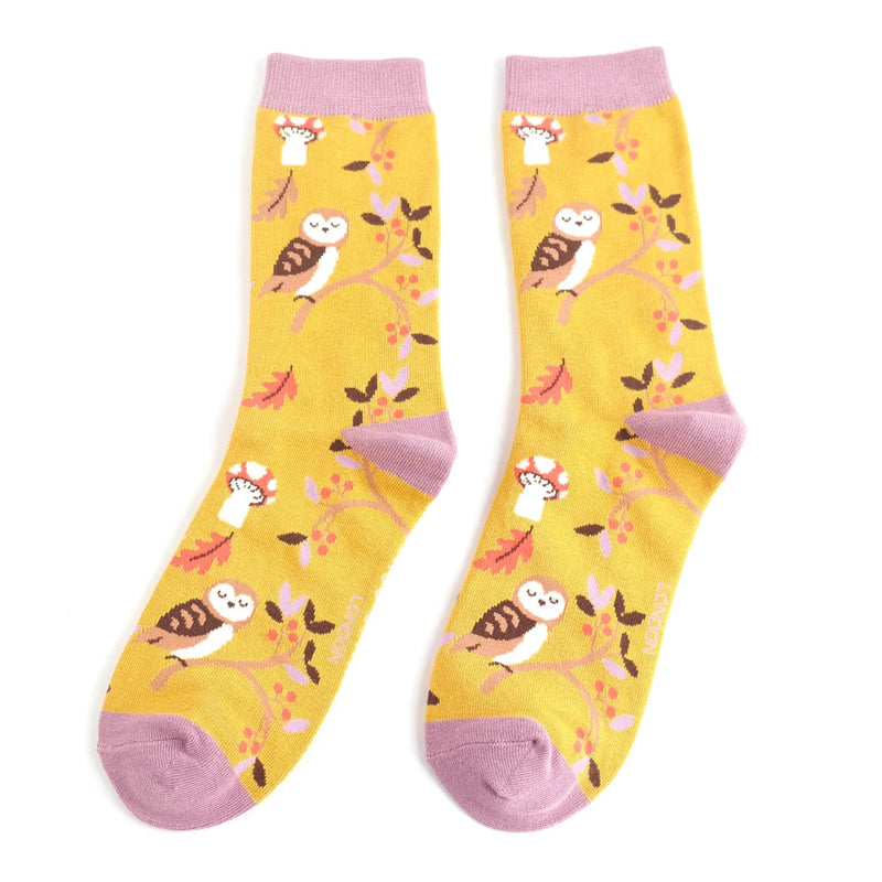 Sanau - Coedwig | Miss Sparrow Socks - Woodland Yellow