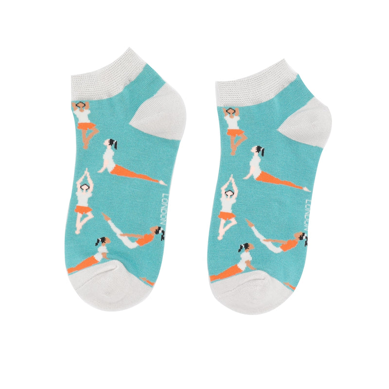 Sanau Treinyrs - Ioga | Miss Sparrow Trainer Socks - Yoga Duck Egg