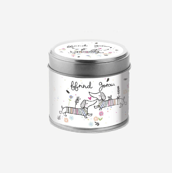 Cannwyll Bersawrus - Ffrind Gorau | Fragranced Tin Candle - Best Friend