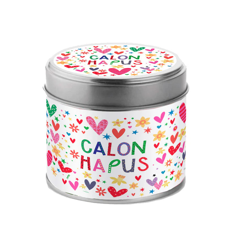 Cannwyll Bersawrus - Calon Hapus | Fragranced Tin Candle - Calon Hapus