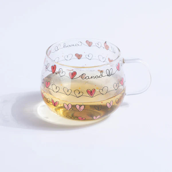 Mwg Gwydr - Cariad | Glass Mug - Love